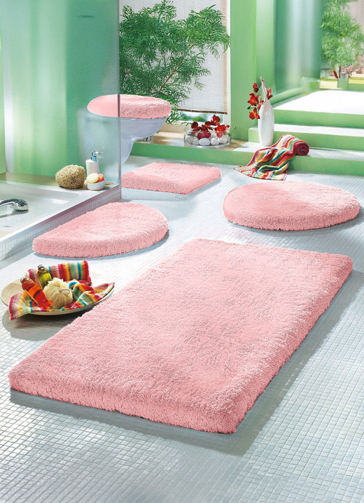 Badgarnituren - Mesana Badgarnitur mit rutschhemmender Rückseite Ansicht 14 Badgarnituren - Mesana Badgarnitur mit rutschhemmender Rückseite, in Größe 100 (Vorleger halbrund, 50/ 80 cm) bis 112 (Deckelbezug, 47/ 50 cm), in Farbe TÜRKIS Ansicht 14