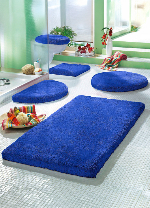 Badgarnituren - Mesana Badgarnitur mit rutschhemmender Rückseite, in Größe 100 (Vorleger halbrund, 50/ 80 cm) bis 112 (Deckelbezug, 47/ 50 cm), in Farbe BORDEAUX Ansicht 18