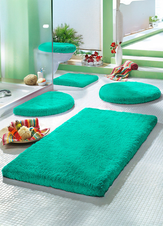 Badgarnituren - Mesana Badgarnitur mit rutschhemmender Rückseite, in Größe 100 (Vorleger halbrund, 50/ 80 cm) bis 112 (Deckelbezug, 47/ 50 cm), in Farbe ZIEGEL Ansicht 19