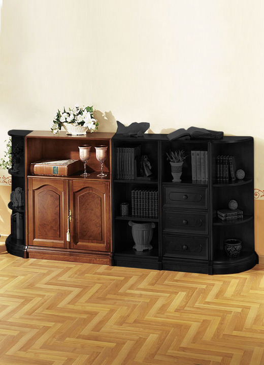 Stilmöbel - Teilmassive Möbelserie mit Echtholzfurnier, in Farbe KIRSCHBAUM, in Ausführung Regal, schmal Ansicht 7