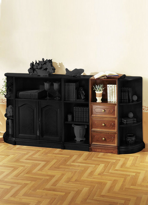 Stilmöbel - Teilmassive Möbelserie mit Echtholzfurnier, in Farbe KIRSCHBAUM, in Ausführung Regal, schmal Ansicht 11