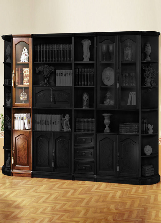 Stilmöbel - Teilmassive Möbelserie mit Echtholzfurnier, in Farbe KIRSCHBAUM, in Ausführung Hohes Abschlussregal Ansicht 5