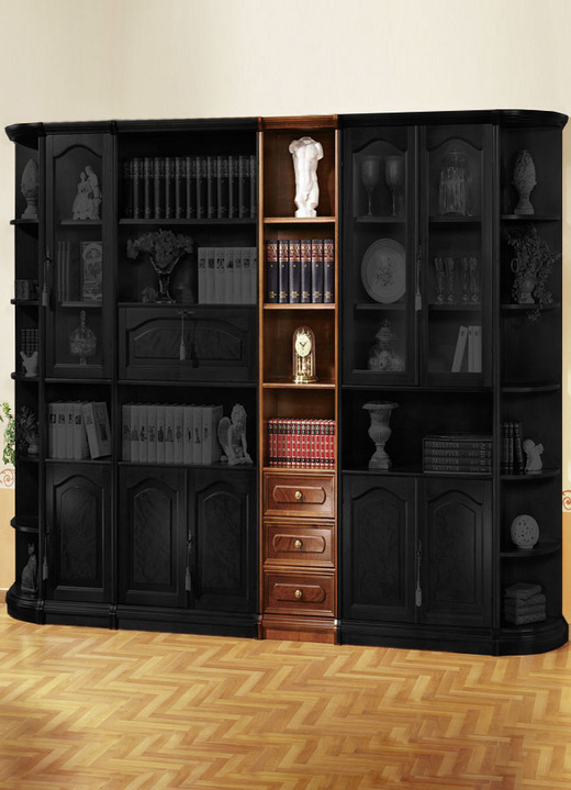 Stilmöbel - Teilmassive Möbelserie mit Echtholzfurnier, in Farbe KIRSCHBAUM, in Ausführung Hohes Abschlussregal Ansicht 6