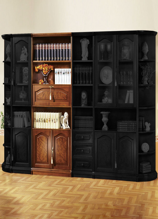 Stilmöbel - Teilmassive Möbelserie mit Echtholzfurnier, in Farbe KIRSCHBAUM, in Ausführung Hohes Abschlussregal Ansicht 8