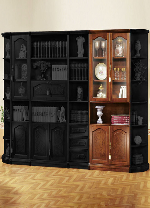 Stilmöbel - Teilmassive Möbelserie mit Echtholzfurnier, in Farbe KIRSCHBAUM, in Ausführung Hohes Abschlussregal Ansicht 7