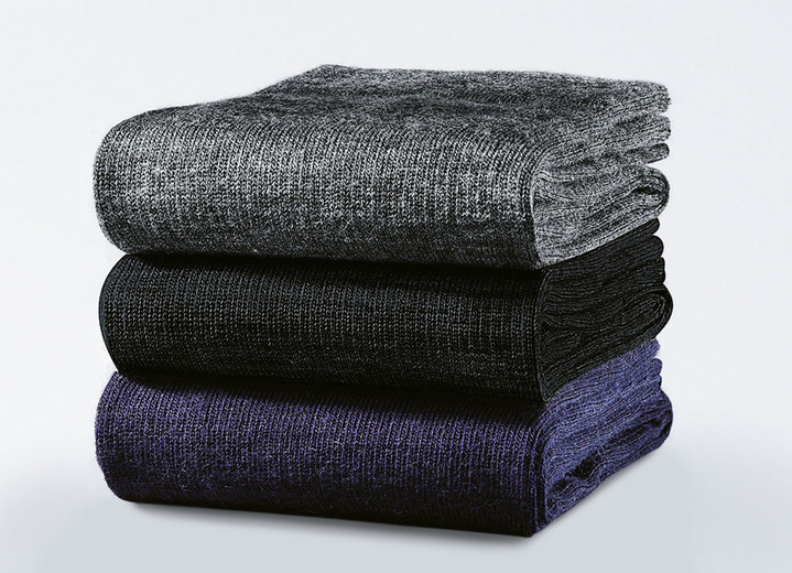 Gesundheitsstrümpfe - Dreierpack Stützkniestrümpfe, in Größe 1 (36–38) bis 4 (45–47), in Farbe MARINE, in Ausführung mit Baumwolle Ansicht 2