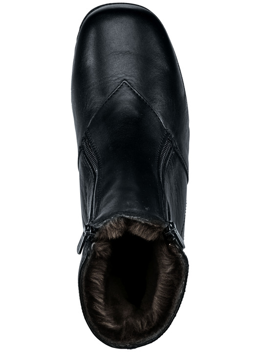 - Stiefelette mit zwei seitlichen Reißverschlüssen, in Größe 036 bis 042, in Farbe SCHWARZ Ansicht 2