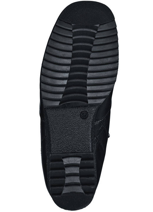 - Stiefelette mit zwei seitlichen Reißverschlüssen, in Größe 036 bis 042, in Farbe SCHWARZ Ansicht 3