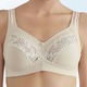 Soft-BH - Swegmark of Sweden BH mit Spitzeneinsätzen, in Größe 075 bis 110, in Cup D, in Farbe WEISS – Farbe PUDER – Ansicht 1