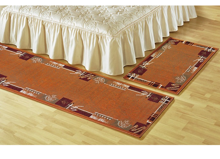 Bettumrandungen - Pflegeleichte Brücken, Teppiche und Bettumrandung, in Größe 111 (Brücke, 60x110 cm) bis 315 (Bettumrandung, 3-teilig), in Farbe TERRA Ansicht 1