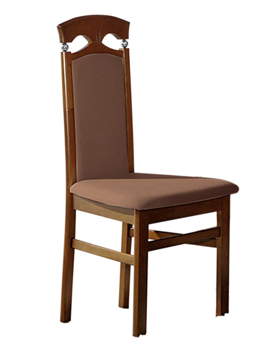 Stühle & Sitzbänke - Stühle, 2er-Set, aus massivem Hartholz, in Farbe NUSSBAUM-BORDEAUX Ansicht 6