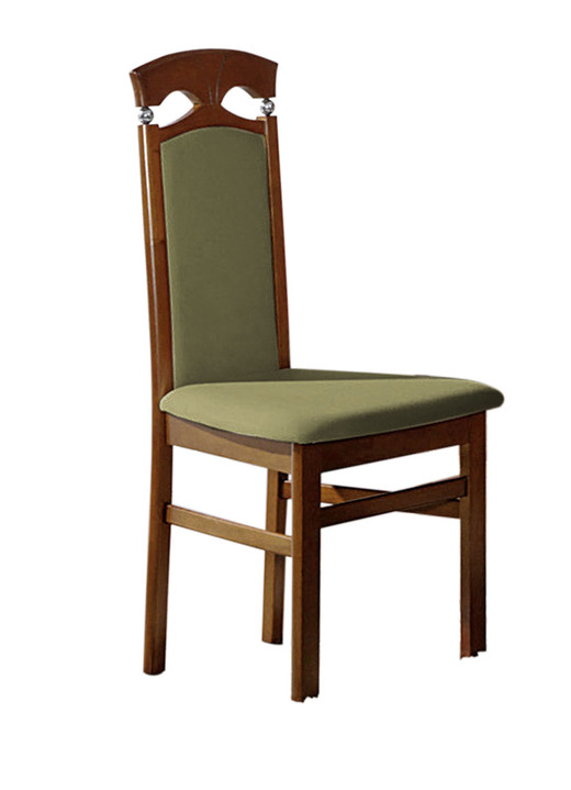 Stühle & Sitzbänke - Stühle, 2er-Set, aus massivem Hartholz, in Farbe NUSSBAUM-BORDEAUX Ansicht 4