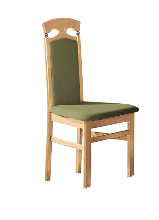 Stühle & Sitzbänke - Stühle, 2er-Set, aus massivem Hartholz, in Farbe NUSSBAUM-BORDEAUX Ansicht 5