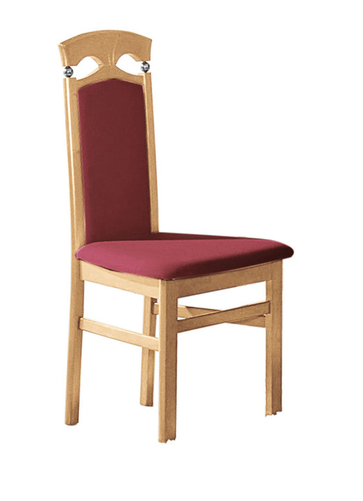 Stühle & Sitzbänke - Stühle, 2er-Set, aus massivem Hartholz, in Farbe NUSSBAUM-BORDEAUX Ansicht 7