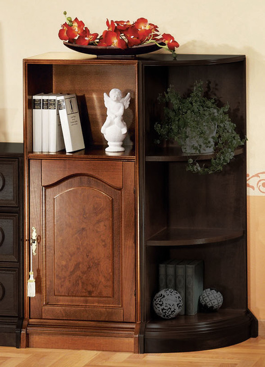 Stilmöbel - Teilmassive Möbelserie mit Echtholzfurnier, in Farbe KIRSCHBAUM, in Ausführung Regal, schmal Ansicht 5