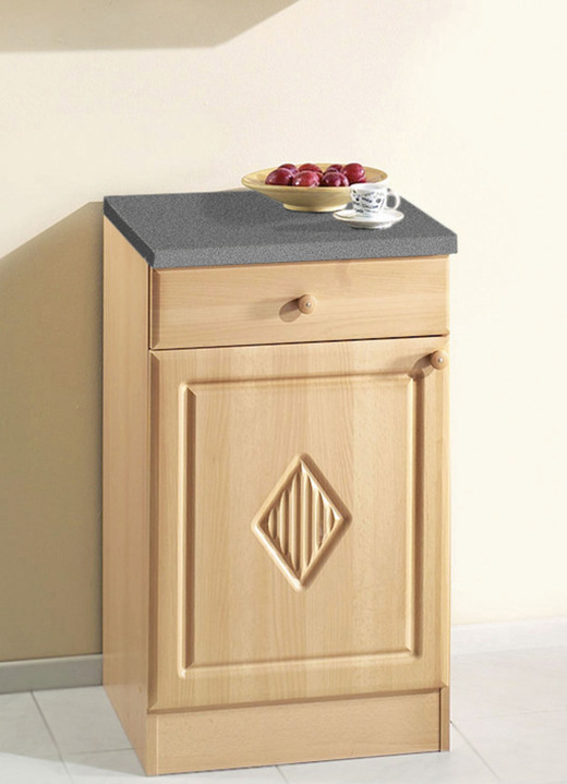 Küchenmöbel - Küchenprogramm mit profilierter Front, in Farbe BUCHE, in Ausführung Hängeschrank für Dunstabzugshaube Ansicht 11