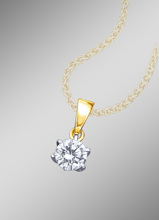 Solitäranhänger mit lupenreinem Brillant - Damen-Diamantschmuck