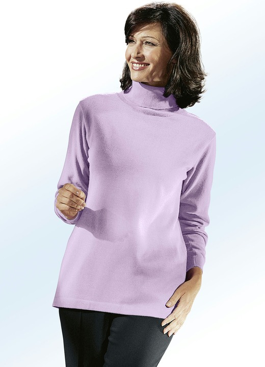 Langarm - Kombifreundlicher Pullover Ansicht 2 Langarm - Kombifreundlicher Pullover, in Größe 038 bis 060, in Farbe WOLLWEISS Ansicht 2