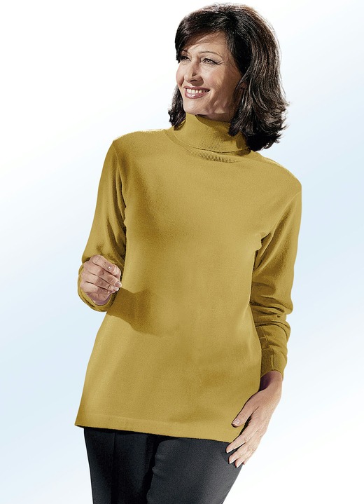 Langarm - Kombifreundlicher Pullover Langarm - Kombifreundlicher Pullover, in Größe 038 bis 060, in Farbe MESSING