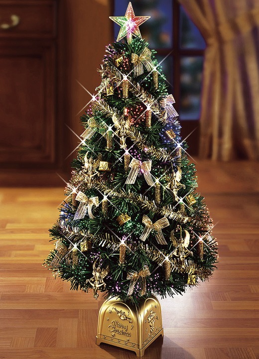 Weihnachtliche Dekorationen - Fiberglas-Weihnachtsbaum, in Farbe GOLD