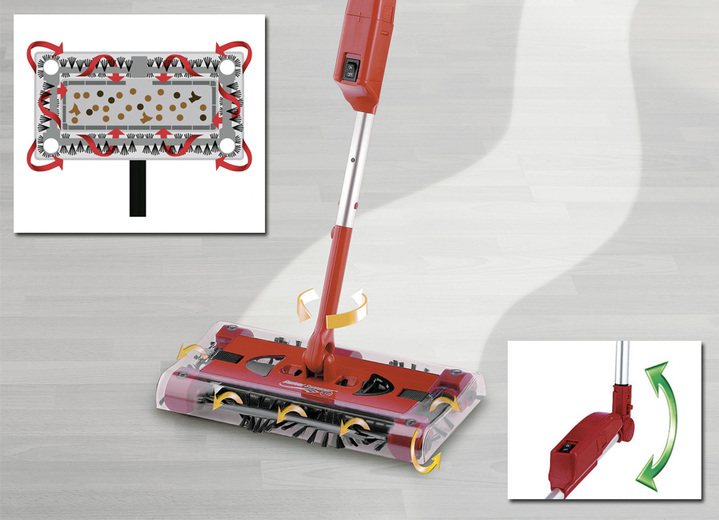 Reinigungsgeräte - Swivel Sweeper Akku-Besen mit Power-Akku Ansicht 2 Reinigungsgeräte - Swivel Sweeper Akku-Besen mit Power-Akku, in Farbe ROT Ansicht 2