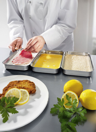 Haushaltshelfer - Panier-Set, 3-teilig. aus rostfreiem Edelstahl, in Farbe EDELSTAHL