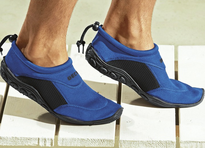 - Badeschuhe aus Neopren, in Größe 037 bis 045, in Farbe BLAU-SCHWARZ