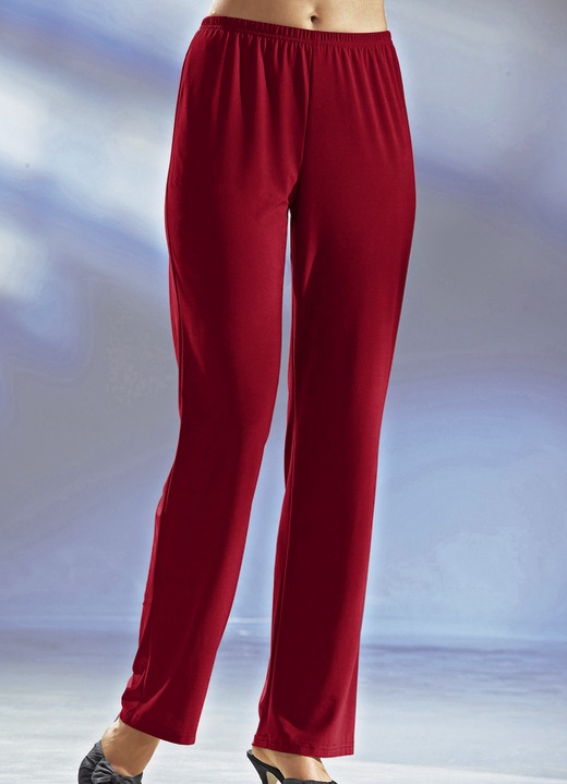 - KLAUS MODELLE  Hose mit Dehnbund in 6 Farben, in Größe 018 bis 056, in Farbe KARMINROT