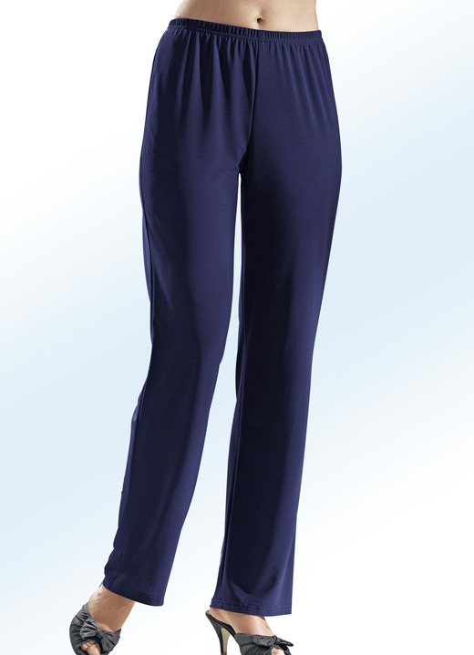 Homewear & Freizeitmode - KLAUS MODELLE  Hose mit Dehnbund in 3 Farben, in Größe 018 bis 056, in Farbe MARINE Ansicht 1
