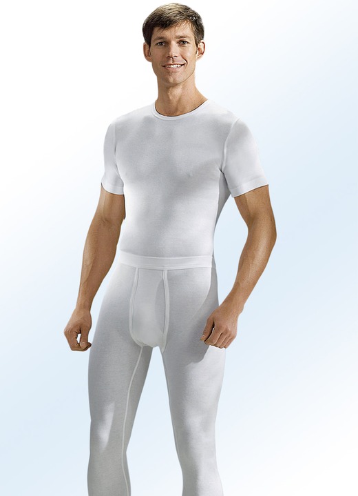 Slips & Unterhosen - Hermko Dreierpack Unterhosen aus Feinripp mit Eingriff, weiß, in Größe 005 bis 013, in Farbe WEISS Ansicht 2