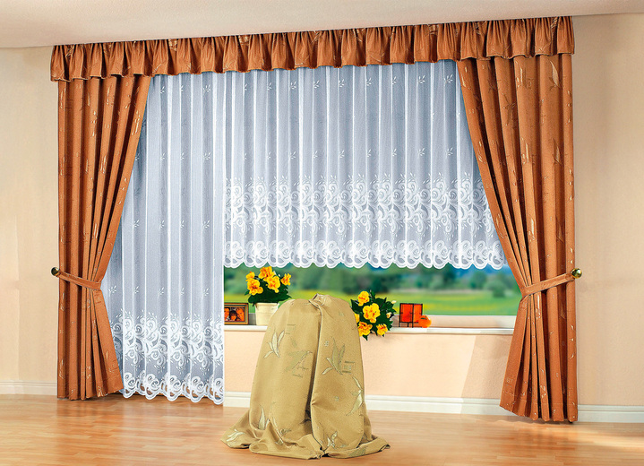 Klassisch - Blumenfenster-Store mit Universalschienenband Ansicht 2 Klassisch - Blumenfenster-Store mit Universalschienenband, in Größe 136 (Blumenfenster-Store, 100x300 cm) bis 174 (Blumenfenster-Store, 160x600 cm), in Farbe WEISS Ansicht 2