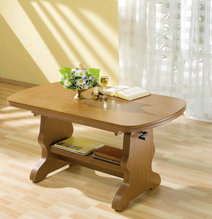 Couchtische - Couchtisch mit melaminbeschichteter Oberfläche, in Farbe EICHE RUSTIKAL, in Ausführung Feste Platte Ansicht 4