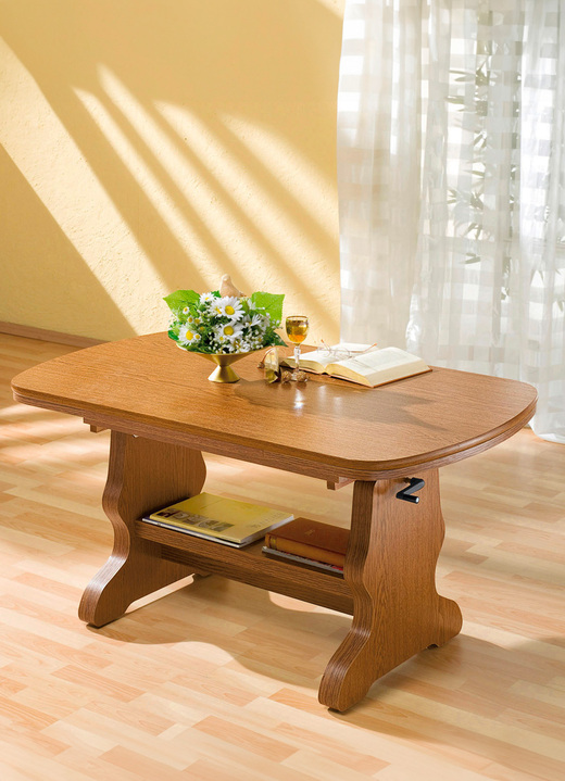 Couchtische - Couchtisch mit melaminbeschichteter Oberfläche, in Farbe EICHE RUSTIKAL, in Ausführung Feste Platte Ansicht 1