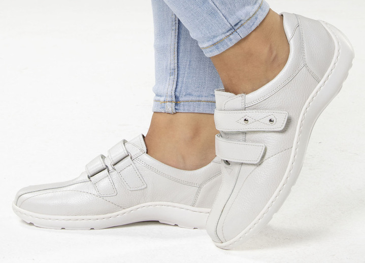 Slipper & Schnürschuhe - Waldläufer, bequeme Damen-Slipper, Weite H, mit herausnehmbarem Fußbett, in Größe 3 1/2 bis 8, in Farbe ECRU-BUNT Ansicht 7