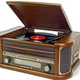 Nostalgiegeräte - Nostalgie-Stereoanlage mit MP3-Direktaufnahmefunktion – Farbe BRAUN – Ansicht 2 Nostalgiegeräte - Nostalgie-Stereoanlage mit MP3-Direktaufnahmefunktion, in Farbe SCHWARZ – Farbe BRAUN – Ansicht 2