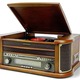 Nostalgiegeräte - Nostalgie-Stereoanlage mit MP3-Direktaufnahmefunktion – Farbe BRAUN – Ansicht 1 Nostalgiegeräte - Nostalgie-Stereoanlage mit MP3-Direktaufnahmefunktion, in Farbe SCHWARZ – Farbe BRAUN – Ansicht 1