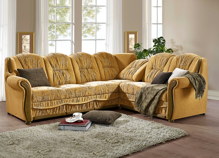 Polsterecken - Polsterecke mit Bettfunktion und Bettkasten, in Farbe GOLD Ansicht 1