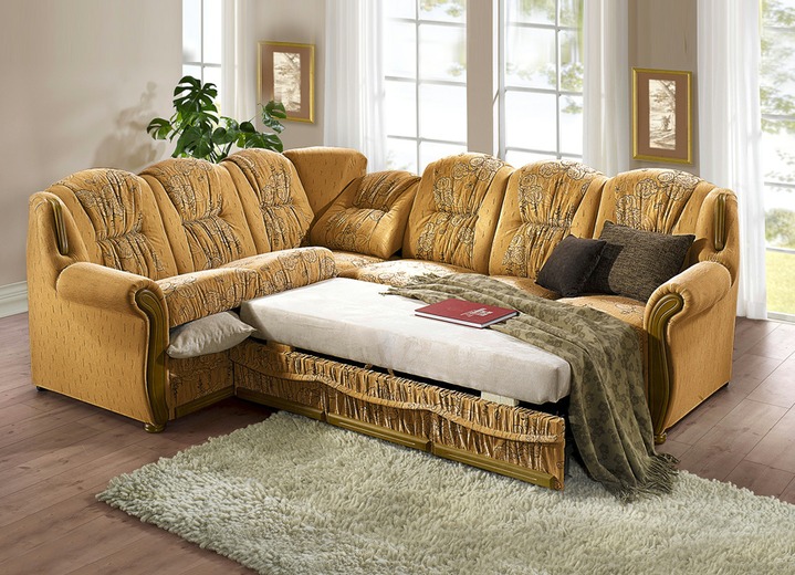 Polsterecken - Polsterecke mit Bettfunktion und Bettkasten, in Farbe BORDEAUX Ansicht 7