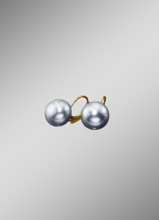 Ohrschmuck - Ohrringe mit Süßwasser-Zuchtperlen, in Farbe WEISS Ansicht 4