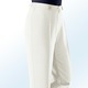 Hosen mit Knopf- und Reißverschluss - Hose mit weiterem Bundumfang in 9 Farben, in Größe 019 bis 245, in Farbe ECRU
