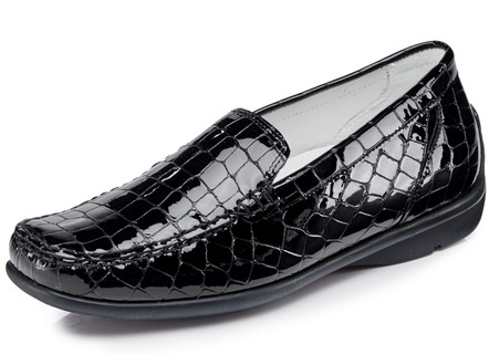 Waldläufer, stilvolle Damen-Slipper, Weite H, mit herausnehmbarem Fußbett