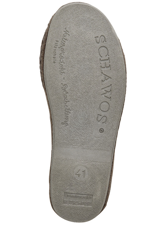 Hausschuhe - Gefütterte Herren-Hausschuhe, mit Schurwolle, in Größe 040 bis 046, in Farbe SCHWARZ Ansicht 4