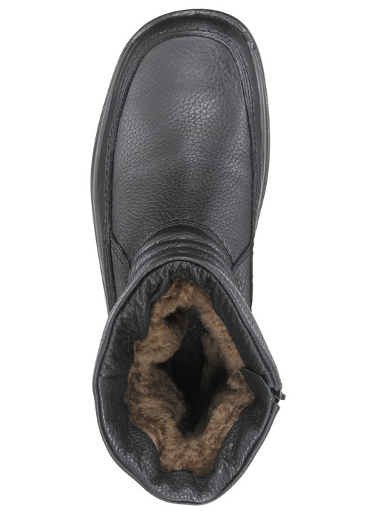 Stiefeletten - Stiefel mit Lammfellfutter, in Größe 040 bis 047, in Farbe SCHWARZ Ansicht 2