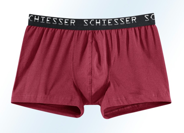 Pants & Boxershorts - Schiesser Dreierpack Pants mit Elastikbund, in Farbe 1X SCHWARZ, 1X MARINE, 1X ROT Ansicht 1
