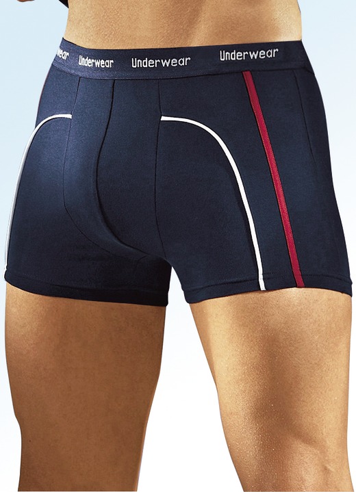 Pants & Boxershorts - Dreierpack Pants aus Feinjersey, marine, in Größe 004 bis 011, in Farbe MARINE