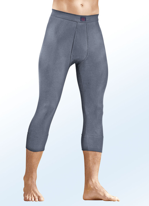 Slips & Unterhosen - Zweierpack Unterhosen, 3/4-lang, aus Feinripp mit Eingriff, bunt, in Größe 005 bis 011, in Farbe 1X MARINE, 1X STEINGRAU Ansicht 2