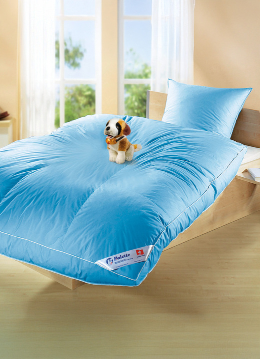 Bettwaren - Ballonbett in Kassettenform von Balette, in Größe 103 (Decke, 135/200 cm) bis 403 (4-teiliges Sparset), in Farbe BLAU, in Ausführung Polar warm Ansicht 1