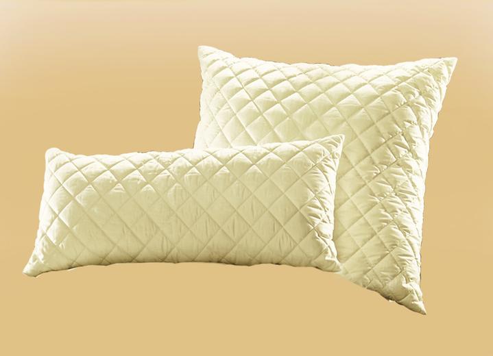 Bettwaren - F.a.n.-Kopfkissen mit feinsten und hochwertigen Edelhaaren, in Größe 120 (80/80 cm) bis 121 (40/80 cm), in Farbe NATUR Ansicht 2