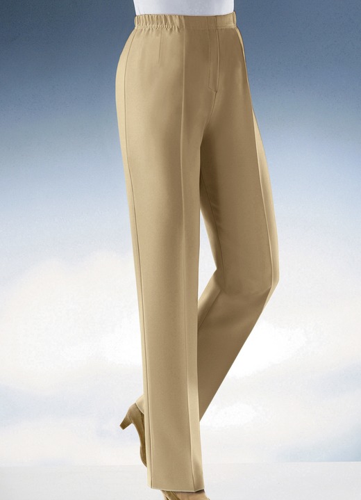 Hosen - Pflegeleichte Hose Ansicht 2 Hosen - Pflegeleichte Hose, in Größe 020 bis 060, in Farbe BEIGE Ansicht 2