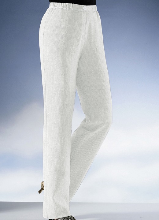 Hosen - Knitterfreie Hose in Schlupfform, in Größe 019 bis 056, in Farbe ECRU Ansicht 1